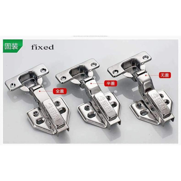 Planet Gates full overlay Stainless Cabinet Hinges for Kitchen Furniture Hardware Cabinet Door Cupboard Brass Hydraulic Gas Spring Damper Soft Close,Fixed