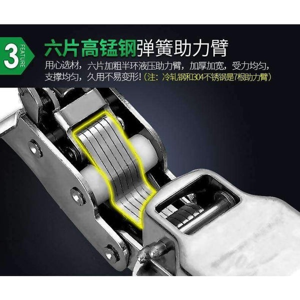 Planet Gates full overlay Stainless Cabinet Hinges for Kitchen Furniture Hardware Cabinet Door Cupboard Brass Hydraulic Gas Spring Damper Soft Close,Fixed