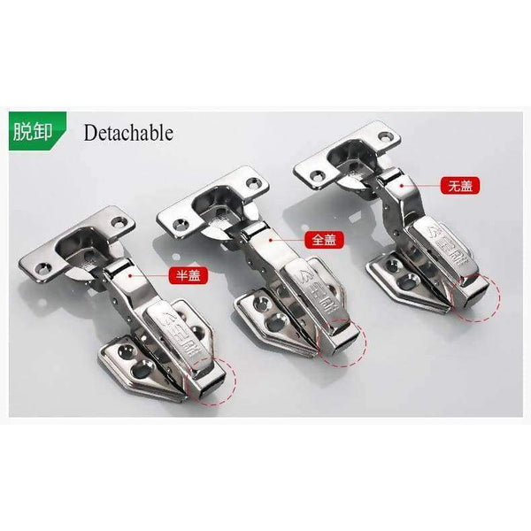 Planet Gates full overlay Stainless Cabinet Hinges for Kitchen Furniture Hardware Cabinet Door Cupboard Brass Hydraulic Gas Spring Damper Soft Close,Fixed