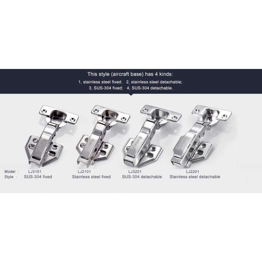 Planet Gates Full overlay Stainless Cabinet Hinges for Kitchen Furniture Hardware Cabinet Door Cupboard Brass Hydraulic Gas Spring Damper Soft Close,Fixed