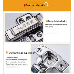 Planet Gates full overlay Stainless Cabinet Hinges Kitchen Cabinets Door Damper Cupboard Brass Hydraulic furniture Hardware Accessories Detachable Type