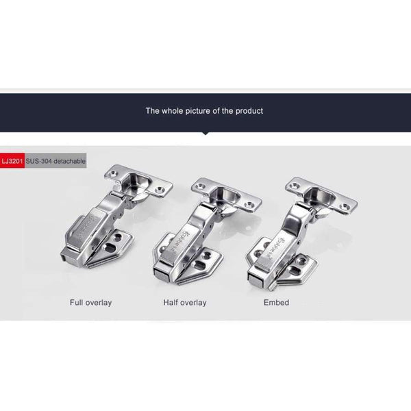 Planet Gates Full overlay Stainless Cabinet Hinges Kitchen Cabinets Door Damper Cupboard Brass Hydraulic,furniture Hardware Accessories,Detachable Type