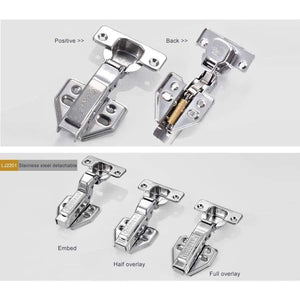Planet Gates Full overlay Stainless Cabinet Hinges Kitchen Cabinets Door Damper Cupboard Brass Hydraulic,furniture Hardware Accessories,Detachable Type