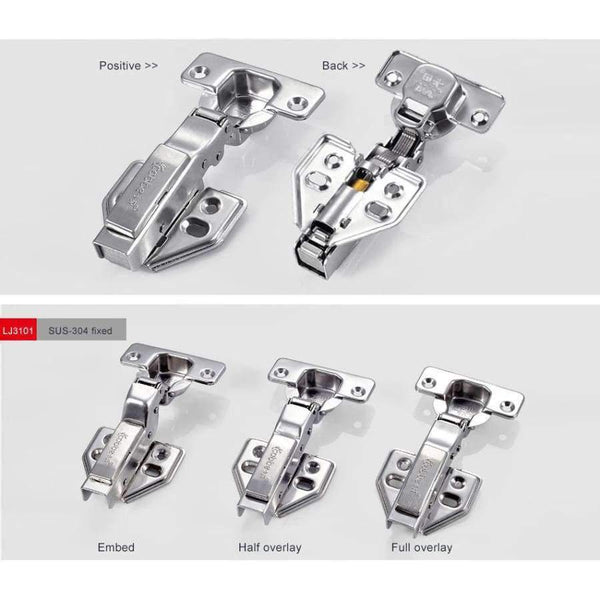 Planet Gates Full overlay Stainless Cabinet Hinges Kitchen Cabinets Door Damper Cupboard Brass Hydraulic,furniture Hardware Accessories,Detachable Type