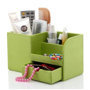 Planet Gates Full PU Green / China Box Full Half PU Leather Case Desk Stationery Organizer Storage Box Desk Accessories School & Office Supplies