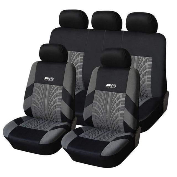 Planet Gates Full Seat Covers Set / Russian Federation 9PCS and 4PCS Universal Car Seat Cover Fit Most Cars with Tire Track Detail Car Styling Car Seat Protector