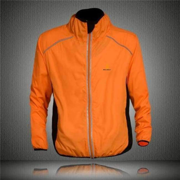 Planet Gates Full Sleeve orange / L Tour de France Bicycle Cycling Jersey Sports Men Riding Breathable Reflective Cycle Clothing Bike Long Thin Wind Coat