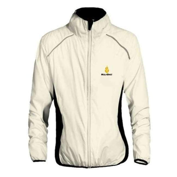 Planet Gates Full Sleeve white / L Tour de France Bicycle Cycling Jersey Sports Men Riding Breathable Reflective Cycle Clothing Bike Long Thin Wind Coat