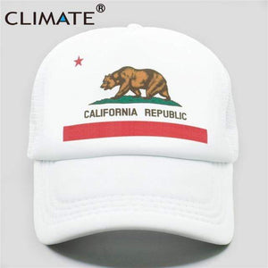 Planet Gates Full White Cap / Adult 55to58cm Head California Trucker Cap Men Bear California Republic Flag Cap  Funny Hip Hop Hat Cap Cool Summer Mesh Cap Adult  Kids Kid