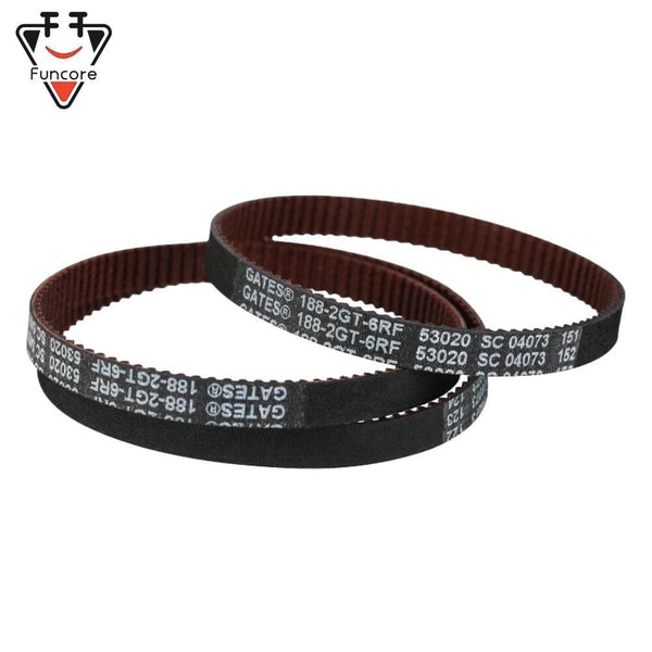 Planet Gates FUNCORE High Quality 3D Printer GT2 Width 6mm 188-2GT Timing Belt Loop GATES 188-GT2-6-RF Gear Synchronous Belt