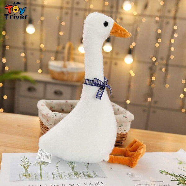 Funny White Goose Plush Toy Triver Stuffed Doll Sleeping Pillow Cushion Baby Kids Children Boys Girls Toys Gift Room Sofa Decor