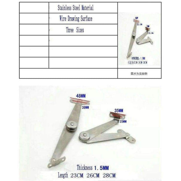 Planet Gates Furniture Accessories 2PC/Lot 23CM Long Stainless Fold Away Bracket Brace Movable Supporting Folding Bracket Shelf