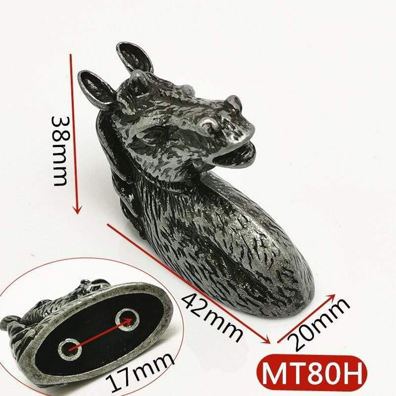 Furniture Cabinet Knobs and Handles Horse Head  Pull for Kitchen Handles Cupboard Wardrobe Dresses Drawer Creative Door Knob
