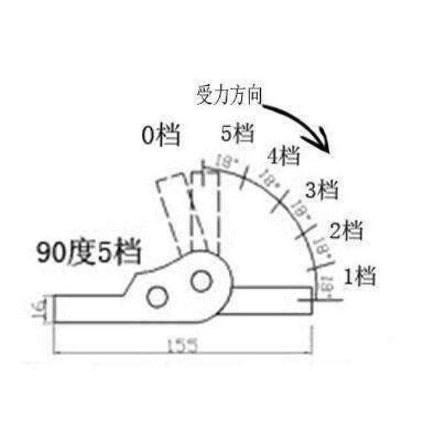 Planet Gates Furniture Hardware 90 degree Sofa Folding hinge Bed frame teeth hinges X2