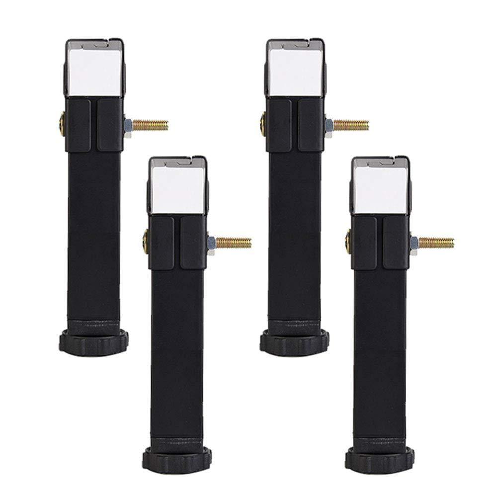 Furniture Legs, Adjustable Support Feet Row Skeleton Reinforcement Bed Legs Hardware Accessories Black 15~30cm High, Anti-Slip R