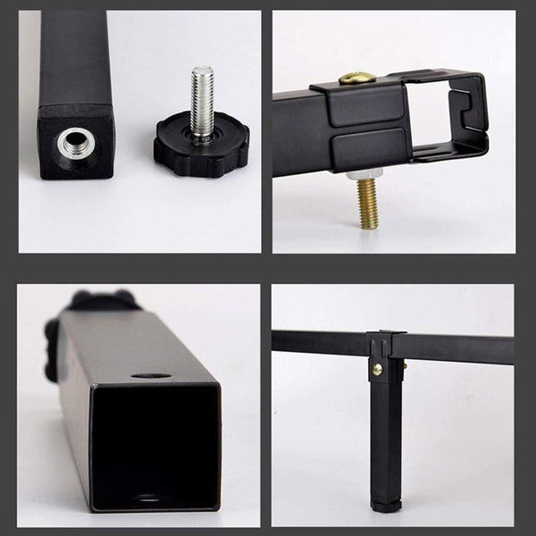 Furniture Legs, Adjustable Support Feet Row Skeleton Reinforcement Bed Legs Hardware Accessories Black 15~30cm High, Anti-Slip R