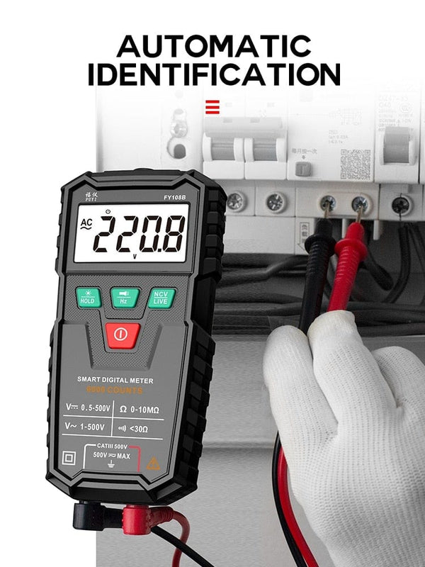 Planet Gates FUYI FY108B Mini Intelligent Automatic Multimeter Digital Multimeter 6000Analog Tester True RMS High Precision NCV Tester