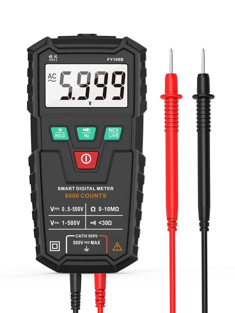 Planet Gates FUYI FY108B Mini Intelligent Automatic Multimeter Digital Multimeter 6000Analog Tester True RMS High Precision NCV Tester