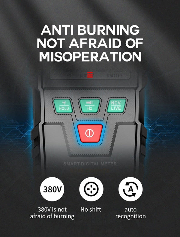 Planet Gates FUYI FY108B Mini Intelligent Automatic Multimeter Digital Multimeter 6000Analog Tester True RMS High Precision NCV Tester