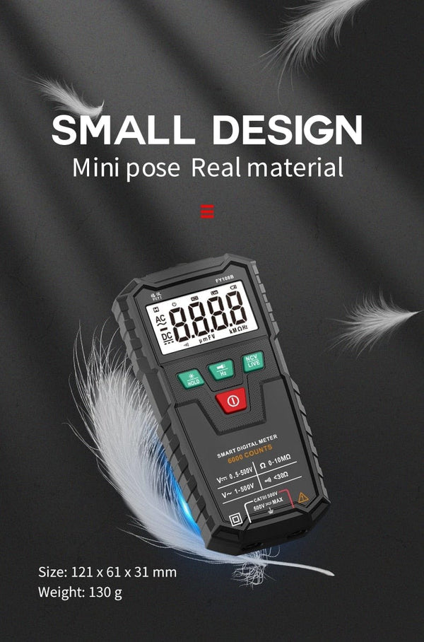 Planet Gates FUYI FY108B Mini Intelligent Automatic Multimeter Digital Multimeter 6000Analog Tester True RMS High Precision NCV Tester