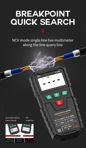 Planet Gates FUYI FY108B Mini Intelligent Automatic Multimeter Digital Multimeter 6000Analog Tester True RMS High Precision NCV Tester