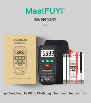 Planet Gates FUYI FY108B Mini Intelligent Automatic Multimeter Digital Multimeter 6000Analog Tester True RMS High Precision NCV Tester