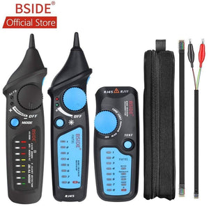 Planet Gates FWT81 Cable Tracker RJ45 RJ11 Telephone Wire Network LAN TV Electric Line Finder Tester With AVD06 Dual Mode Non-contact Voltage Detector AC 12-1000V Auto/Manual NCV Tester Live Wire Check Sensitivity Adjustable