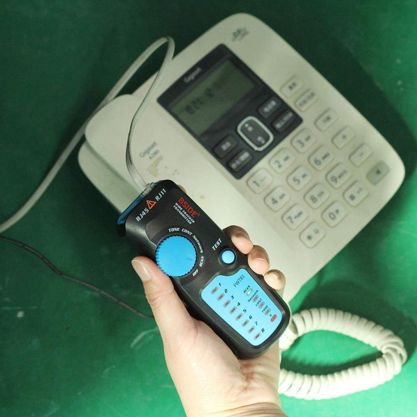 Planet Gates FWT81 Cable Tracker RJ45 RJ11 Telephone Wire Network LAN TV Electric Line Finder Tester With AVD06 Dual Mode Non-contact Voltage Detector AC 12-1000V Auto/Manual NCV Tester Live Wire Check Sensitivity Adjustable