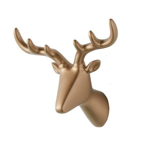 Modern European Style Creative Resin Animal Art Handmade Cloth Hook Keys Holder Door Knob Pull Clothes Hook