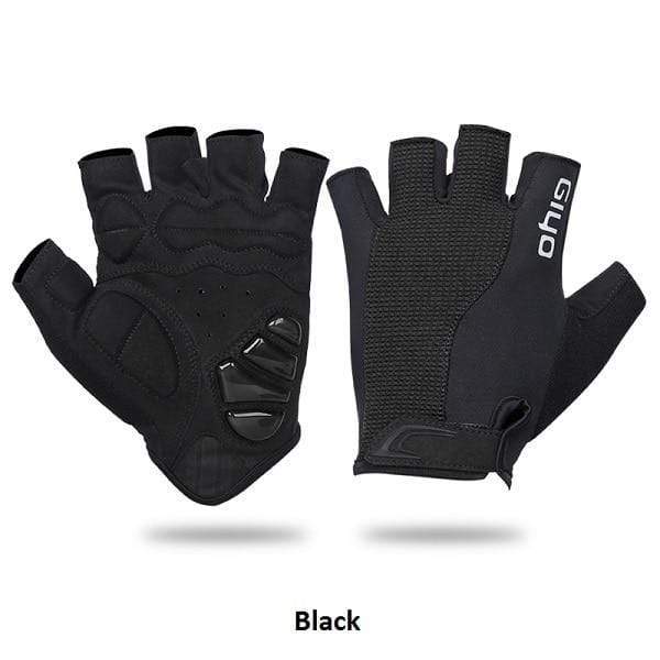 Planet Gates G-20C Black / M Bicycle Half Finger Gloves Breathable Lycra Fabric Men Women Cycling Gloves Road Bike Riding MTB DH Racing Outdoor Mittens