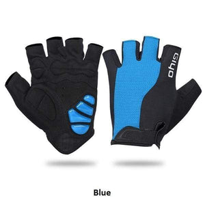 Planet Gates G-20C Blue / XL Bicycle Half Finger Gloves Breathable Lycra Fabric Men Women Cycling Gloves Road Bike Riding MTB DH Racing Outdoor Mittens