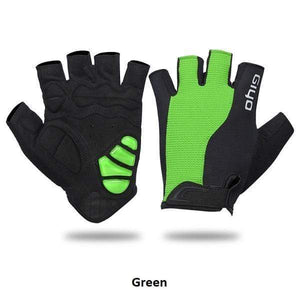 Planet Gates G-20C Green / XL Bicycle Half Finger Gloves Breathable Lycra Fabric Men Women Cycling Gloves Road Bike Riding MTB DH Racing Outdoor Mittens