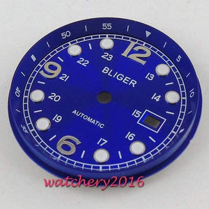 Planet Gates G 33mm Bliger Dial Date window Luminous marks fit 2824 2836 Miyota 8215 8205 821A movement men's Watch
