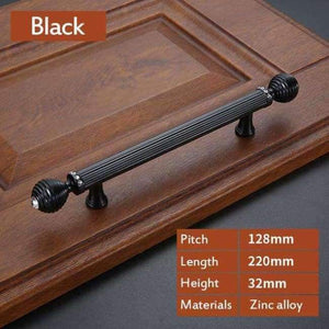 Planet Gates G 5pcs Gold European Style Door Handles Gate Black Drawer Pulls Kitchen Cabinet Handles and Knobs Furniture Handles Hardware