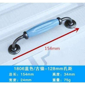 Planet Gates G Blue ceramic door handle cabinet knobs and handles wardrobe Drawer Cupboard pulls Dresser Knob furniture accessories home decor