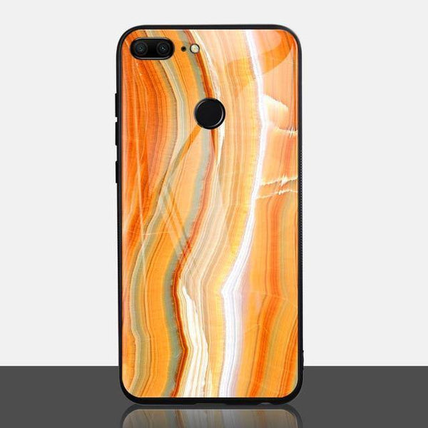 Planet Gates G style / P20 Lite TOMKAS Agate Marble Phone Case for Huawei P20 Lite Case on Honor 9 Lite Soft Edge PC+Glass Back Cover Case on for Huawei P Smart