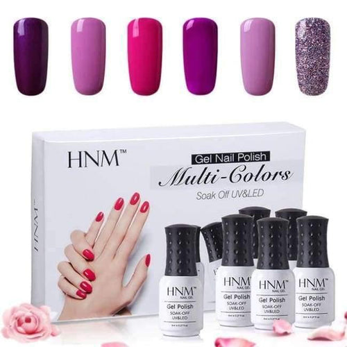 Planet Gates G105 6Pcs/Lot Set Tools 8ML Solid Colors Gel Varnish Soak Off Lacquer Nail Art Kits Semi Permanent Gel Polish Sets Gift Box