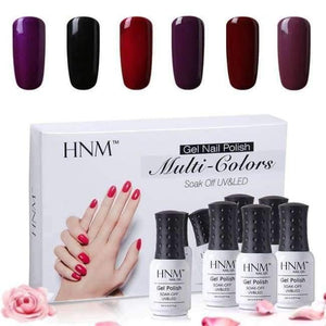 Planet Gates G107 6Pcs/Lot Set Tools 8ML Solid Colors Gel Varnish Soak Off Lacquer Nail Art Kits Semi Permanent Gel Polish Sets Gift Box