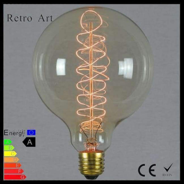 Planet Gates G125 220V 40W E27 28 / E27 Retro globe Edison Lamp G125 40W antique Incandescent filament Light Bulb