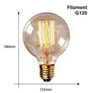 Planet Gates G125 filament / 220V E27 Edison Bulb E27 220V 40W ST64 A19 T45 G80 G95 G12 Retro Lamp Incandescent filament bulb lighting Vintage Light Bulb Edison Lamp