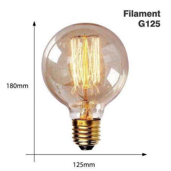 Planet Gates G125 filament / 220V E27 Edison Bulb E27 220V 40W ST64 A19 T45 G80 G95 G12 Retro Lamp Incandescent filament bulb lighting Vintage Light Bulb Edison Lamp