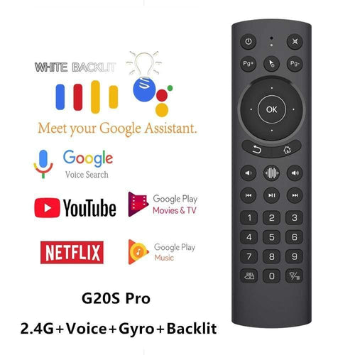 Planet Gates G20S Pro L8STAR G20S Pro Voice Backlit Smart Air Mouse Gyroscope IR Learning Google Assistant Remote Control For X96 MAX+ Android TV BOX