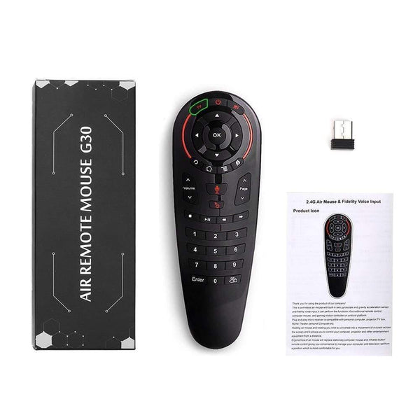 Planet Gates G30S Voice Air Mouse Universal Remote Control 33 Keys IR Learning Gyro Sensing Wireless Smart Remote For Android Tv Box X96 Mini
