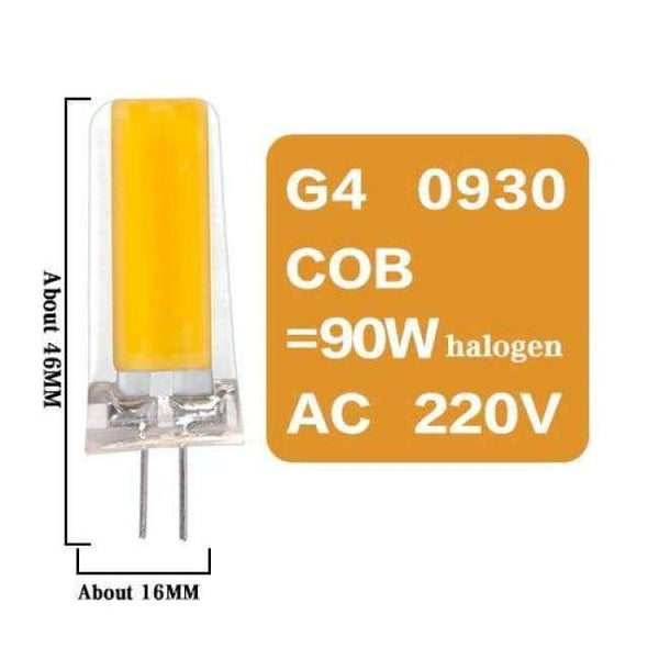 Planet Gates G4 0930 COB 9W 220V / No / Warm White Led G4 G9 E14 Lamp Bulb Dimming Lighting AC DC 12V 220V 3W 6W 9W COB SMD Replace Halogen Lights Spotlight Bombillas Chandelier