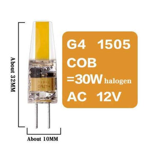 Planet Gates G4 1505 COB 3W AC12V / Yes / Warm White Led G4 G9 E14 Lamp Bulb Dimming Lighting AC DC 12V 220V 3W 6W 9W COB SMD Replace Halogen Lights Spotlight Bombillas Chandelier