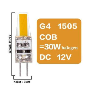 Planet Gates G4 1505 COB 3W DC12V / Yes / Warm White Led G4 G9 E14 Lamp Bulb Dimming Lighting AC DC 12V 220V 3W 6W 9W COB SMD Replace Halogen Lights Spotlight Bombillas Chandelier