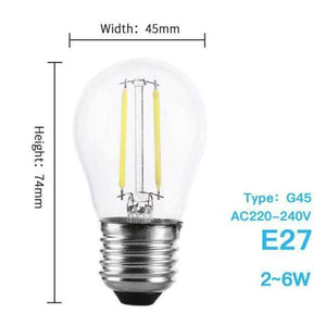 Planet Gates G45 E27 220V / 8W / Yes, Warm White LUCKYLED Led Bulb E27 E14 2W 4W 6W 8W Edison Filament Lamp Light Dimmable 110 220V 240V Vintage Candle Bulbs For Indoor Lighting