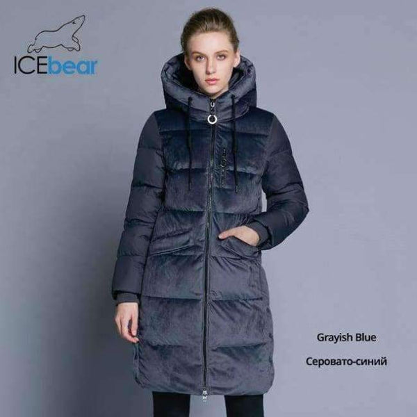 Planet Gates G663 grayish blue / 44 / China 2018 New high quality winter velvet jacket thick warm women's parka clothing fashion casual women's brand coat GWD18080