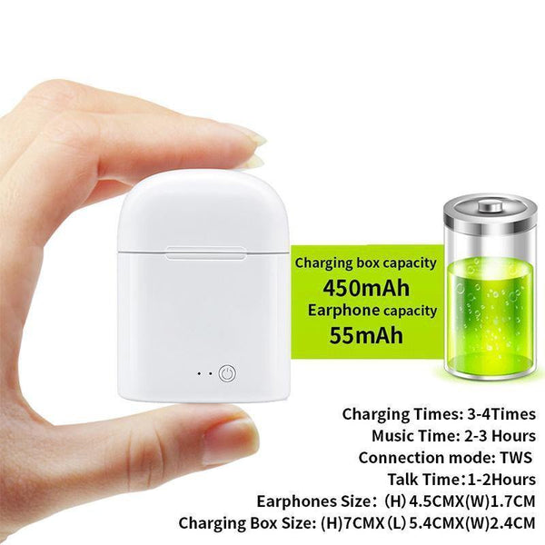 Planet Gates G7-I7-WW Bluetooth Earphone Headphones Stereo TWS Wireless Headset Phone Charger in Ear Air Pods Earbud For Apple iPhone