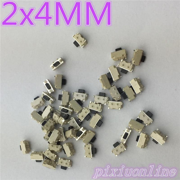 Planet Gates G72Y High Quality 50pcs SMT 2x4MM 2 PIN Tactile Tact Push Button Micro Switch G72 Self-reset Momentary